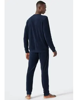 Schiesser Pyjama Long dark blue 178037 48/S