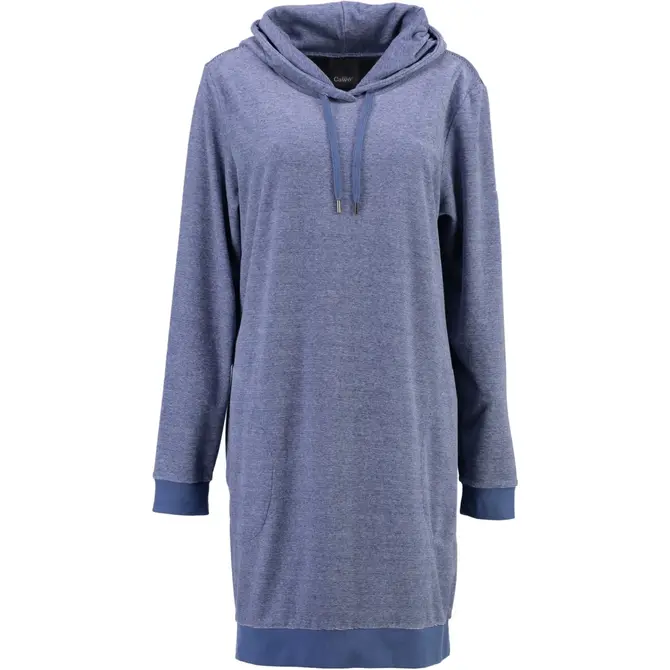 Cawö Dames Lange Hoodie 818 Denim  L