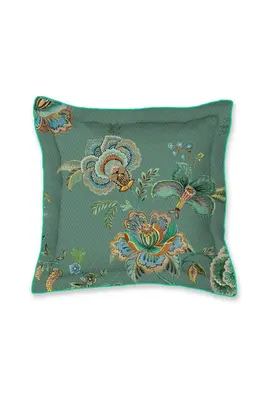 Pip Studio Cece Fiore Coussin carré vert 45x45 cm