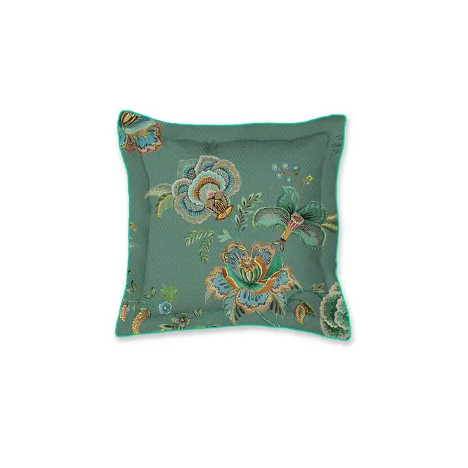 Pip Studio Cece Fiore Coussin carré vert 45x45 cm