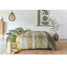 Beddinghouse Housse de couette Theo Green 200x200/220 cm