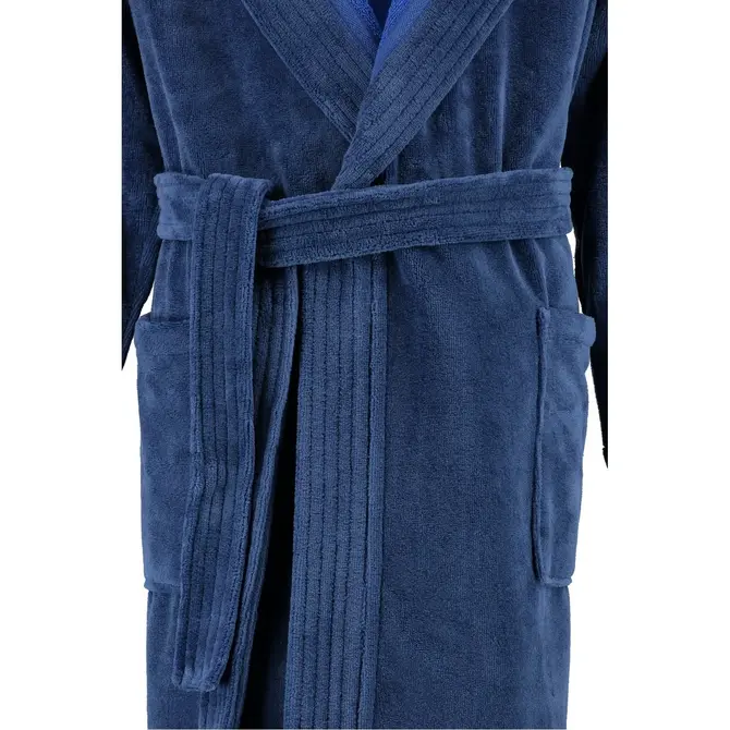 Cawö Peignoir à capuche pour hommes 801 - Nachtblau 58/60