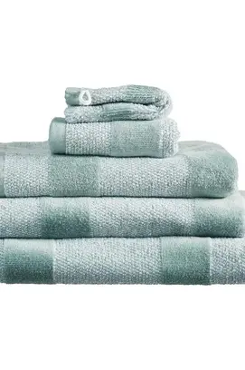 Beddinghouse Sheer Stripe Gant de Toilette Vert 16x22 cm
