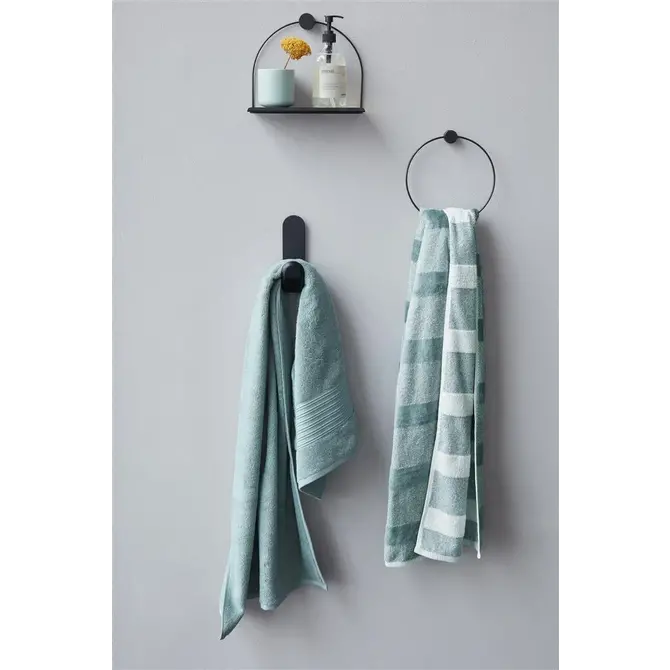 Beddinghouse Sheer Stripe Gant de toilette Vert 16x22 cm