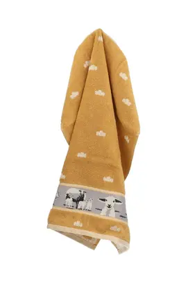 Bunzlau Castle Kitchen Towel Sheep Yellow (essuie-tout en forme de château)