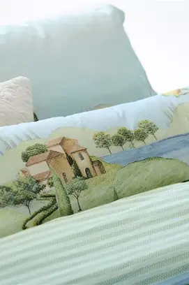 Pip Studio La Campagna Coussin long - Vert 30x90 cm