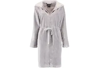 Cawö Ladies Short Hooded Bathrobe 822 - Graphit 44/46