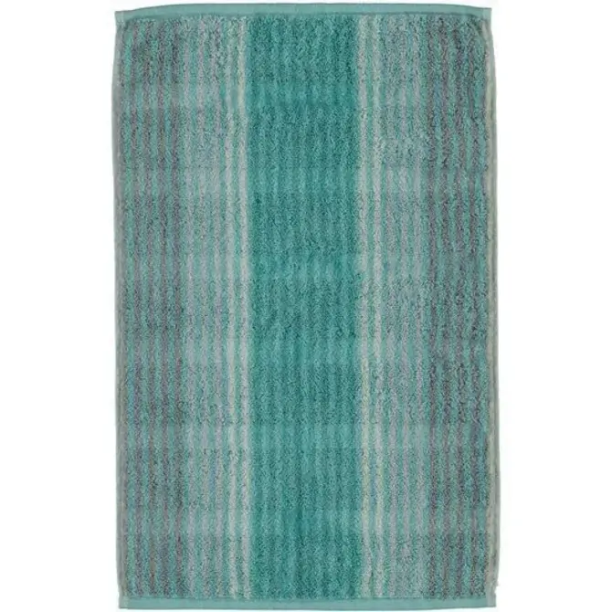 Cawö Cashmere Streifen Serviette de bain pour invités Menthe 30x50