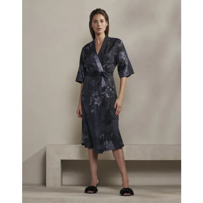 Essenza Sarai Kimono Flora bleu nuit XS Essenza Sarai Kimono Flora bleu nuit XS