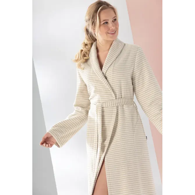 Cawö Peignoir à col châle 5316 beige 44 Cawö Peignoir à col châle 5316 beige 44