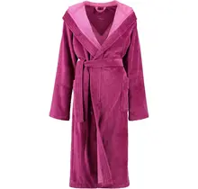 Cawö Dames Badjas met Capuchon 802 - Beere 36/38