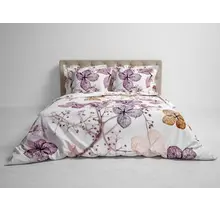 Heckett & Lane Brigitte Dekbedovertrek Floral Pink 200x200/220