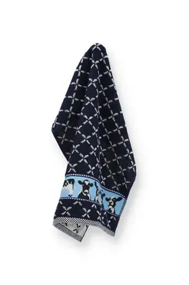 Bunzlau Castle Kitchen Towel Cows Dark Blue (essuie-tout en forme de château)