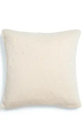 Essenza coussin Ajour tricoté Blanc antique 50x50