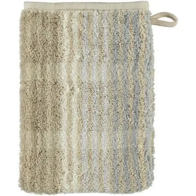 Cawö Cashmere Streifen Gant de toilette Sand 16x22