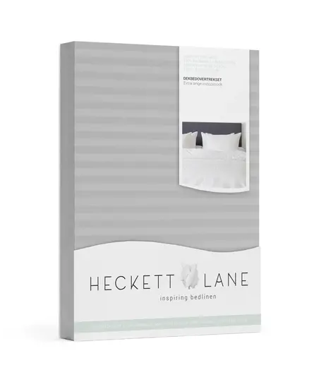 Heckett&Lane Uni Stripe Dekbedovertrek Glacier grey