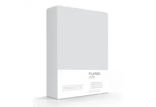 Romanette flanel laken zilver 200x260