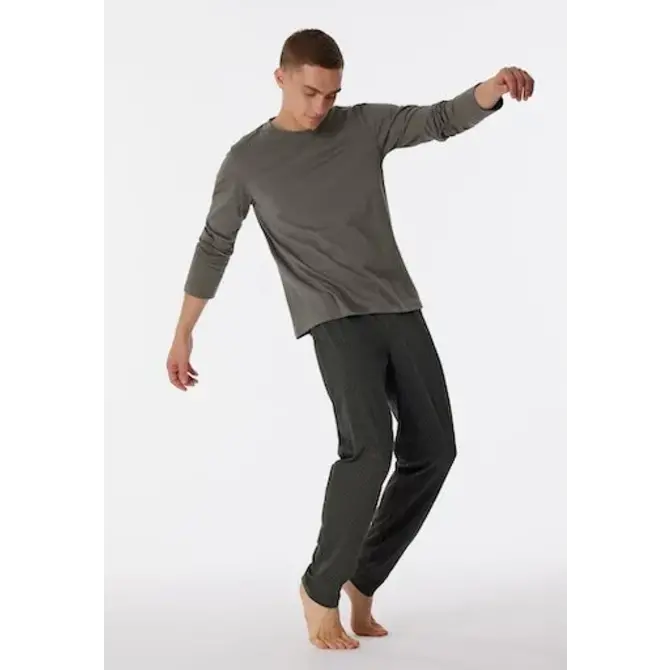 Schiesser Pyjama Long taupe colored 180249 50/M