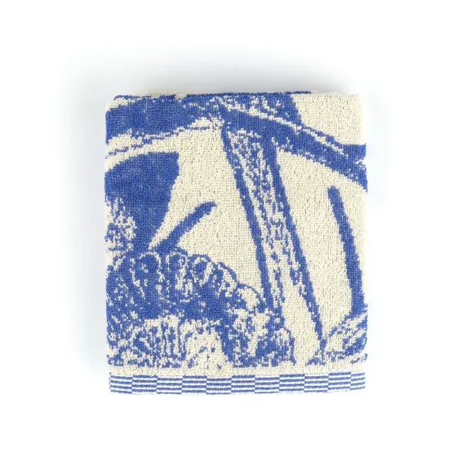 Bunzlau Castle Kitchen Towel Delfts Blue Bird Royal Blue