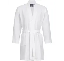 Morgenstern badjas Sascha Kimono wafelstof kort 100cm Wit S