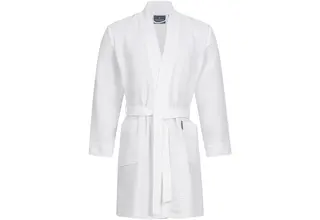 Morgenstern badjas Sascha Kimono wafelstof kort 100cm Wit S