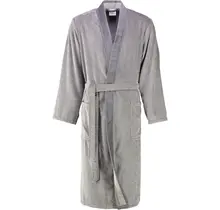 Cawö Heren Badjas 5840 Velours Kimono Stein 60