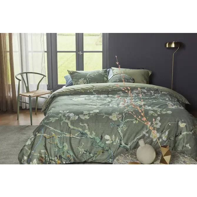 Beddinghouse x Van Gogh Museum Blossoming Dekbedovertrek - Groen 200 x 200/220 cm