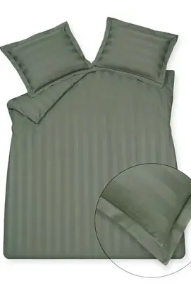 Vandyck Purity 86 Stripe Dekbedovertrek Lits-jumeaux (240x200/220) sage green
