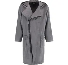 Cawö Heren Badjas Ritssluiting 6516 - Antrazit-schwarz  L