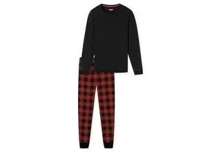 Schiesser Pyjama Long black 180445 54/XL