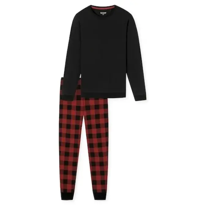 Schiesser Pyjama long noir 180445 54/XL