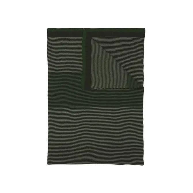 Pip Studio Plaid Blockstripe Vert 130x170 cm