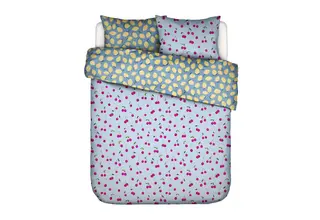 Covers & Co Zesty cherry Dekbedovertrek Ice blue 140x200/220