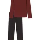 Schiesser Schiesser Pyjama Long terracotta brown 180271 48/S