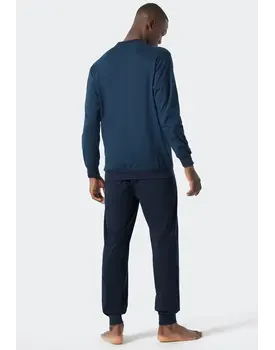 Schiesser Pyjama Long royal blue 178094 54/XL