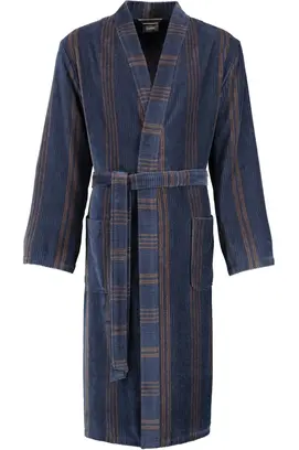 Cawö Peignoir Kimono Hommes Extra Léger 2508 - Blau 52