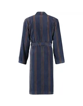 Cawö Heren Kimono Badjas extra licht 2508 - Blau  52