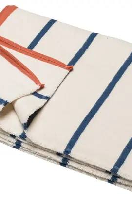 David Fussenegger LUCA flannel cotton plaid - stripes 200x140 cm offwhite