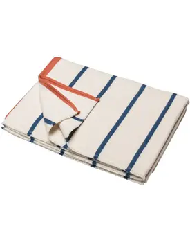 David Fussenegger LUCA flannel cotton plaid - stripes 200x140 cm offwhite