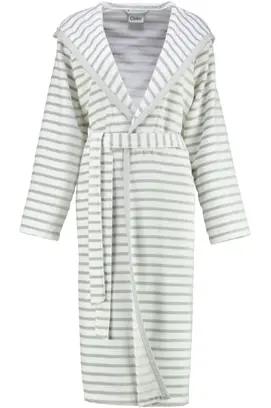 Cawö Dames Badjas met Capuchon 6596 silber  38