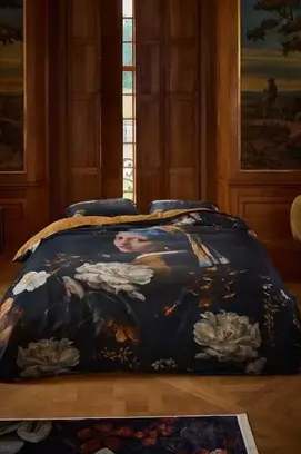 Essenza for Maurtitshuis  Floral Girl Dekbedovertrek 2p set 240x220 Black