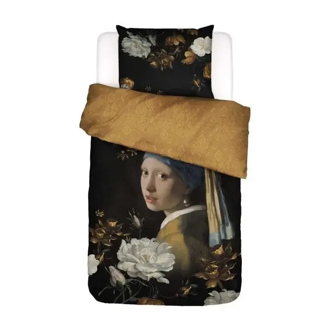 Essenza for Maurtitshuis  Floral Girl Dekbedovertrek 2p set 240x220 Black Essenza for Maurtitshuis  Floral Girl Dekbedovertrek 2p set 240x220 Black