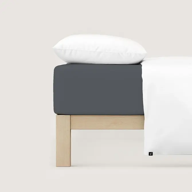 Schlafgut Pure Jersey Hoeslaken L - 140x200 - 160x220 556 Grey Deep