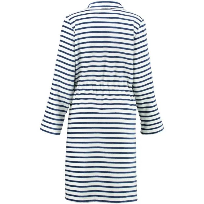 Cawö Peignoir de bain court pour dames avec cordon tunnel et fermeture éclair 6597 Navy 46