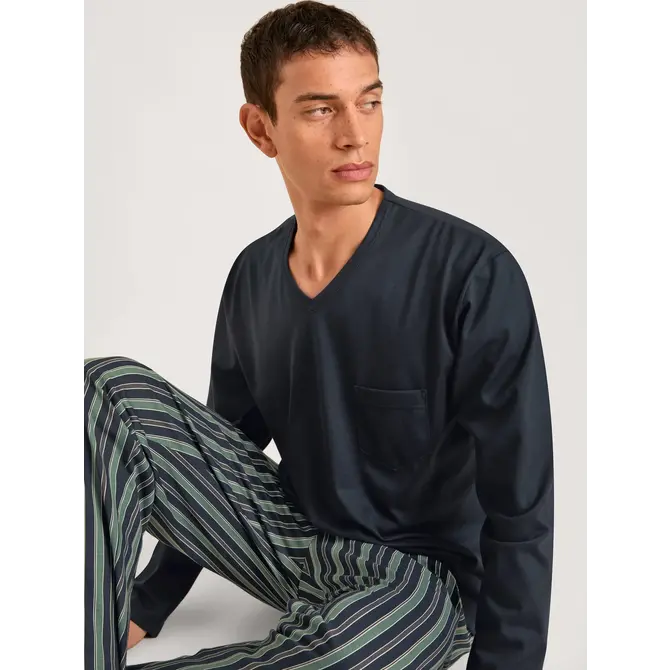 Pyjama Calida Hommes 43388 Bleu nuit L