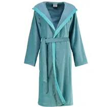 Cawö Dames Badjas met Capuchon 6425 türkis 46