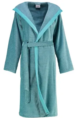 Cawö Dames Badjas met Capuchon 6425 türkis 46