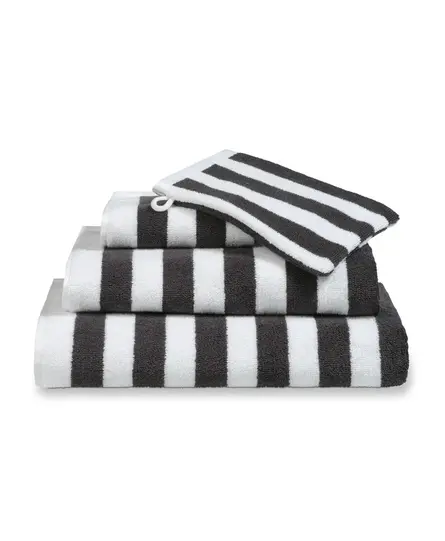 Vandyck Verona Stripes Douchelaken 70x140 off black