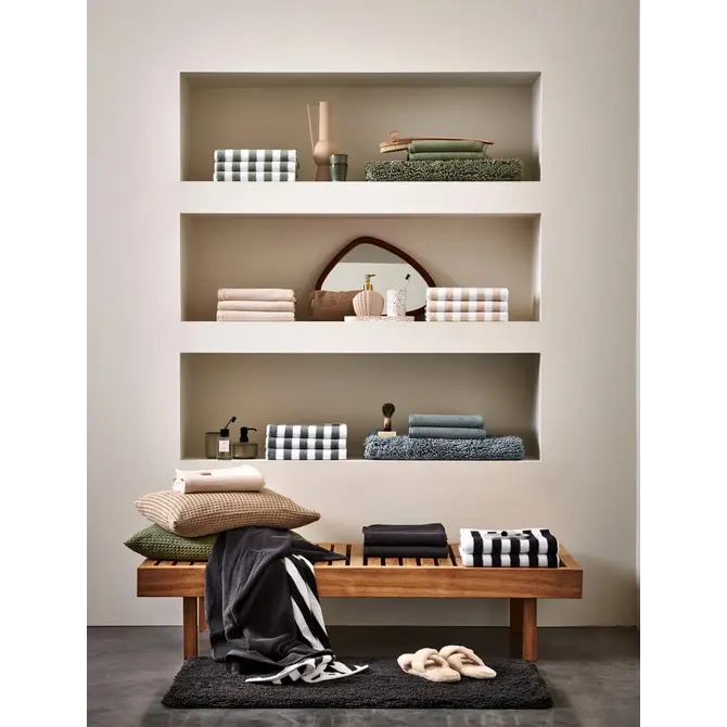 Vandyck Verona Stripes Douchelaken 70x140 off black