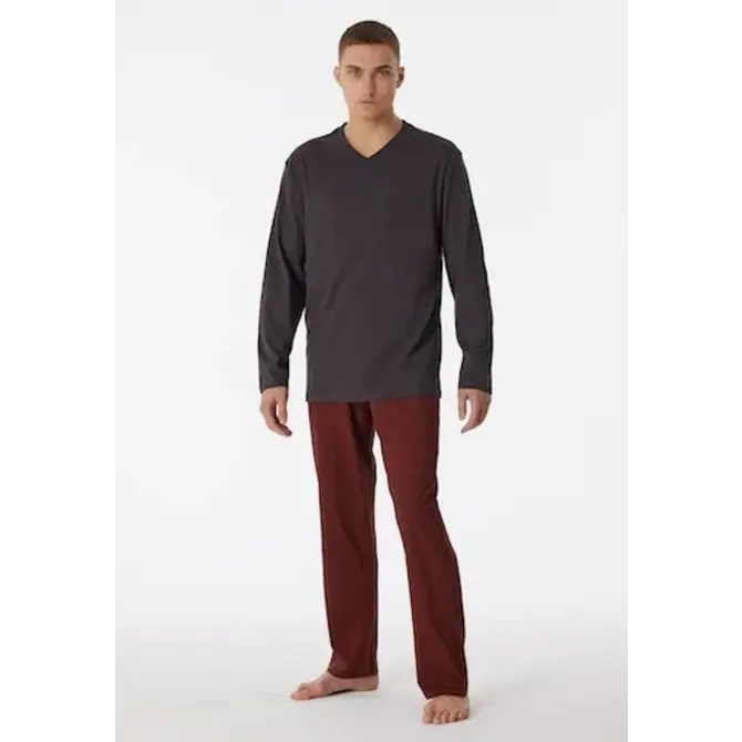 Schiesser Pyjama long anthracite 180251 50/M